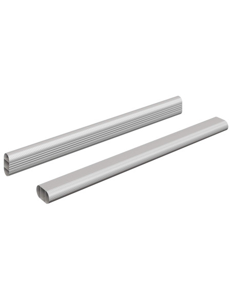 Asta per armadio 2 pcs Argento 764 x 15 x 29 mm
