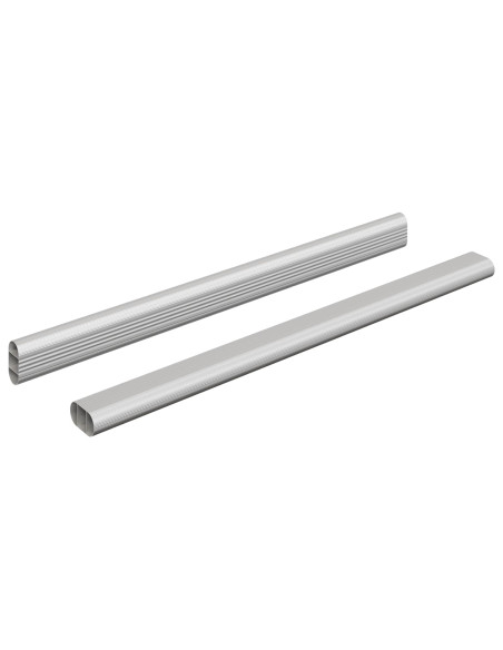 Asta per armadio 2 pcs Argento 764 x 15 x 29 mm
