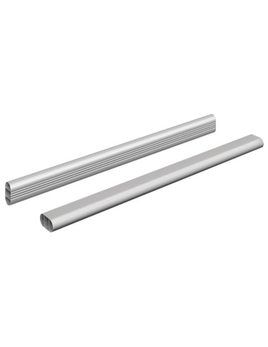 Asta per armadio 2 pcs Argento 764 x 15 x 29 mm