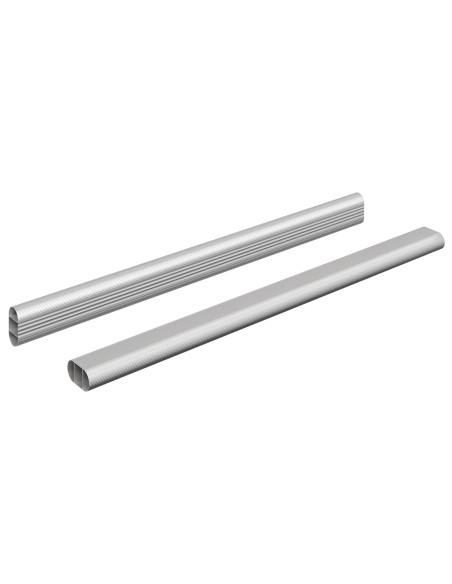 Asta per armadio 2 pcs Argento 764 x 15 x 29 mm