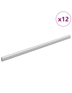 Asta per armadio 12 pcs Argento 764 x 15 x 29 mm 2