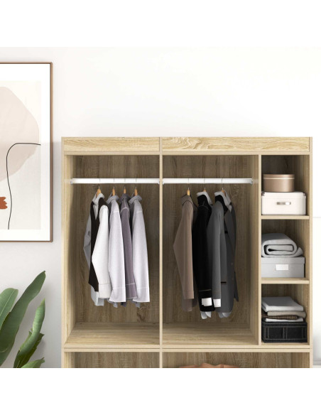 Asta per armadio 2 pcs Argento 764 x 15 x 29 mm