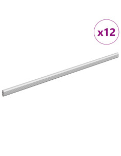 Asta per armadio 12 pcs Argento 764 x 15 x 29 mm 2