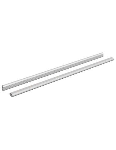 Asta per armadio 2 pcs Argento 764 x 15 x 29 mm