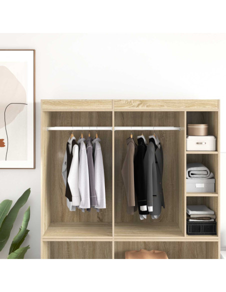 Asta per armadio 12 pcs Argento 764 x 15 x 29 mm