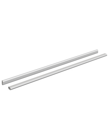 Asta per armadio 2 pcs Argento 764 x 15 x 29 mm