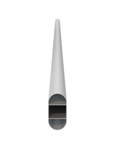 Asta per armadio 12 pcs Argento 764 x 15 x 29 mm