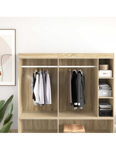 Asta per armadio 2 pcs Argento 764 x 15 x 29 mm