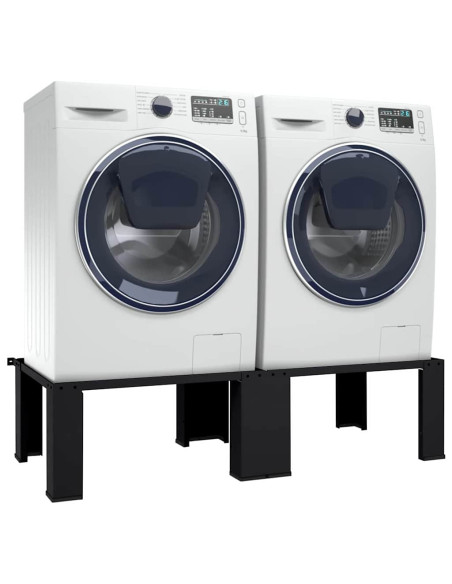Pedestallo per Lavatrice 2 pcs Nero 127 x 54,5 x 32,5 cm