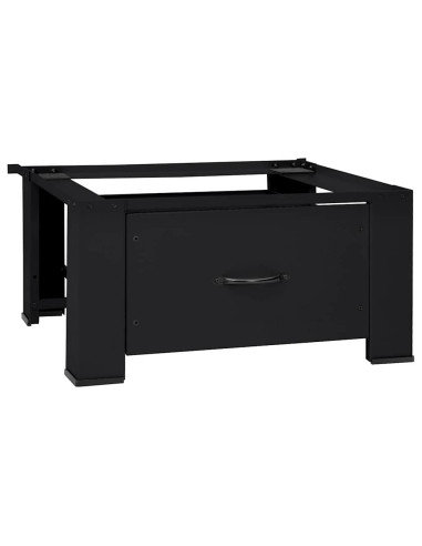 Pedestallo per Lavatrice Nero 64 x 55 x 32,5 cm Acciaio