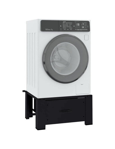 Pedestallo per Lavatrice Nero 64 x 55 x 32,5 cm Acciaio