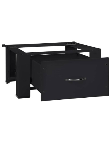 Pedestallo per Lavatrice Nero 64 x 55 x 32,5 cm Acciaio