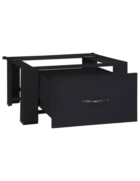 Pedestallo per Lavatrice Nero 64 x 55 x 32,5 cm Acciaio