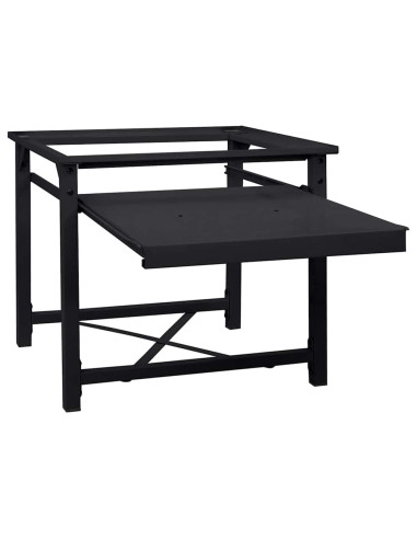 Pedestallo per Lavatrice Nero 60 x 56 x 52 cm Acciaio