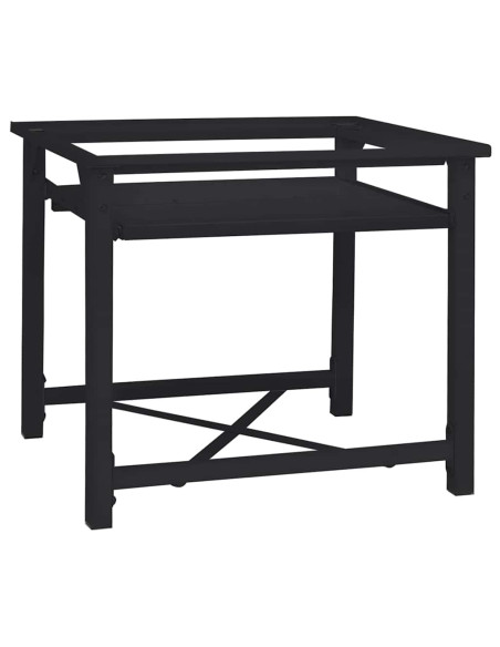 Pedestallo per Lavatrice Nero 60 x 56 x 52 cm Acciaio