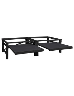 Pedestallo per Lavatrice 2 pcs Nero 124,5 x 61,5 x 32,5 cm 2