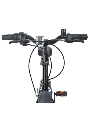 Bicicletta per Bambini 24 Pollici 6-Speed per 8-12 anni Nero