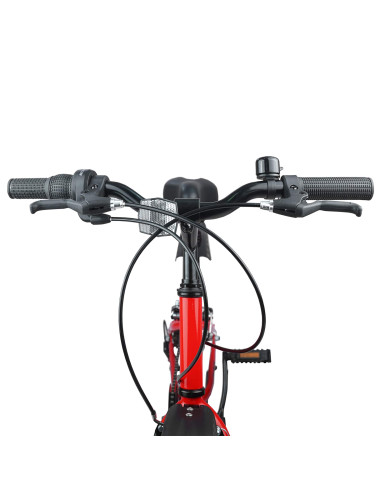 Bicicletta per Bambini 24 Pollici 6-Speed per 8-12 anni Rosso