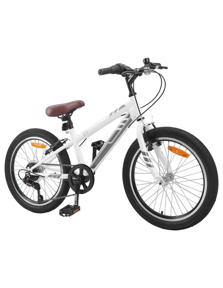 Mountain Bike 20 Pollici 6-Speed per 5-8 anni Bianco