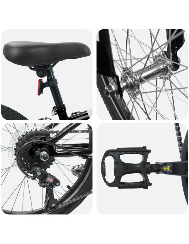 Mountain Bike 20 Pollici 6-Speed per 5-8 anni Nero