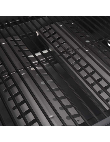 Griglia a Gas con Bruciatore Argento Acciaio con Tubo Metallico