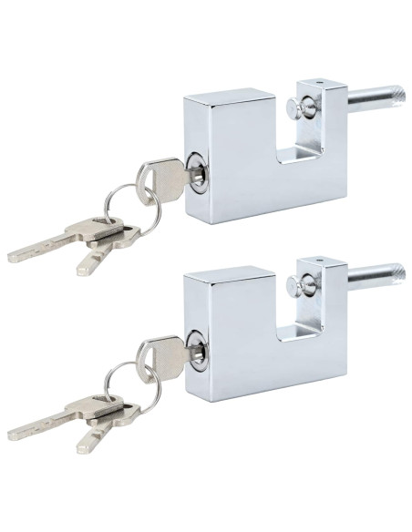 Lucchetto 2 pcs Argento 6 x 2 x 4,5 cm Ferro