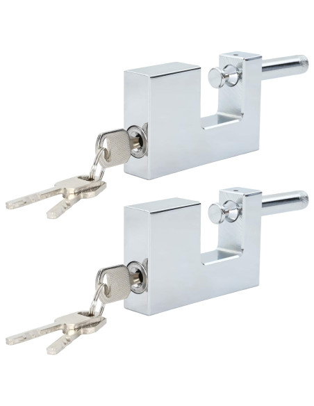Lucchetto 2 pcs Argento 7,8 x 2 x 5 cm Ferro
