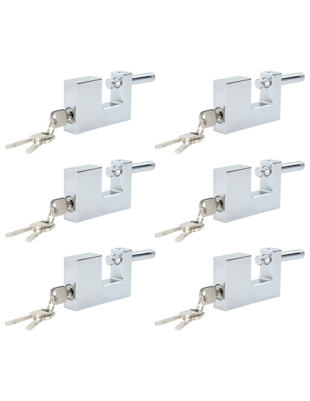 Lucchetto 6 pcs Argento 7,8 x 2 x 5 cm Ferro