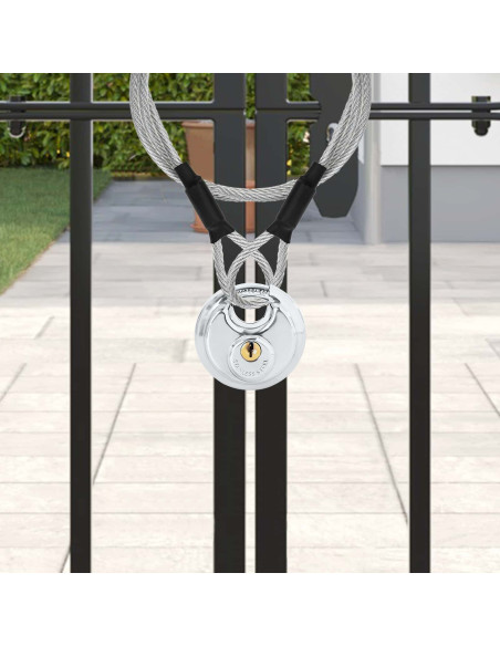 Lucchetti Discus con Chiavi 2 pcs Argento 6 x 2.3 x 6 cm