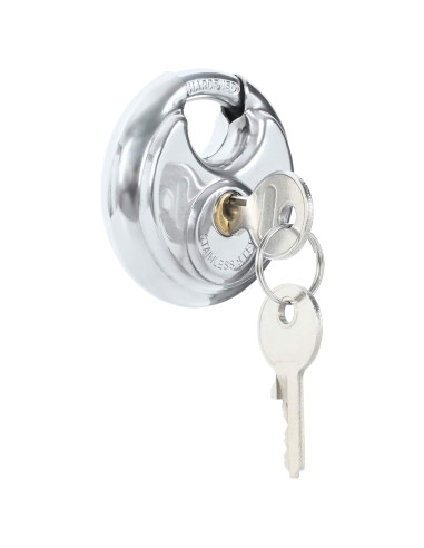 Lucchetti Discus con Chiavi 12 pcs Argento 7 x 2.4 x 7 cm