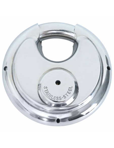 Lucchetti Discus con Chiavi 2 pcs Argento 8 x 2.8 x 8 cm