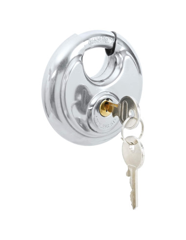 Lucchetti Discus con Chiavi 6 pcs Argento 8 x 2.8 x 8 cm