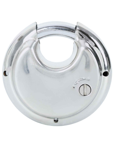 Lucchetti Discus con Chiavi 2 pcs Argento 7 x 2.3 x 7 cm