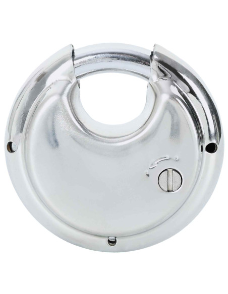 Lucchetti Discus con Chiavi 2 pcs Argento 7 x 2.3 x 7 cm