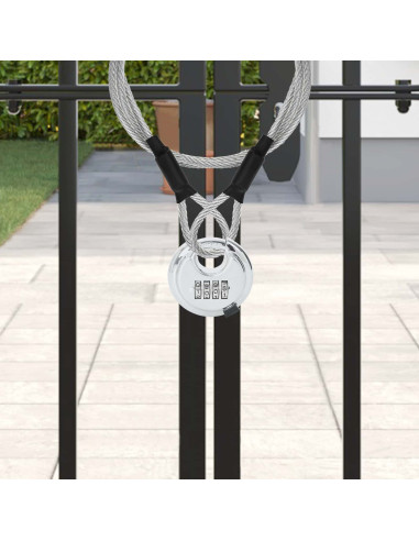 Lucchetti Discus con Chiavi 6 pcs Argento 7 x 2.3 x 7 cm