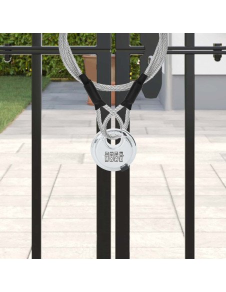 Lucchetti Discus con Chiavi 6 pcs Argento 7 x 2.3 x 7 cm