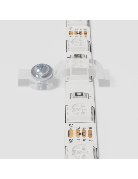 Striscia LED 2 pcs Nero e trasparente 900 mm Rame e plastica