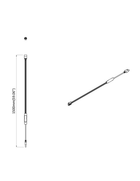 Striscia LED 2 pcs Nero e trasparente 2300 mm Rame e plastica