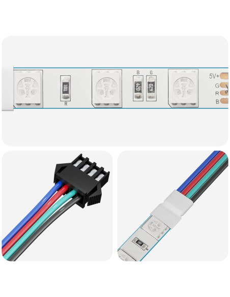 Striscia LED 2 pcs Nero e Multicolore 1745 mm Rame e plastica