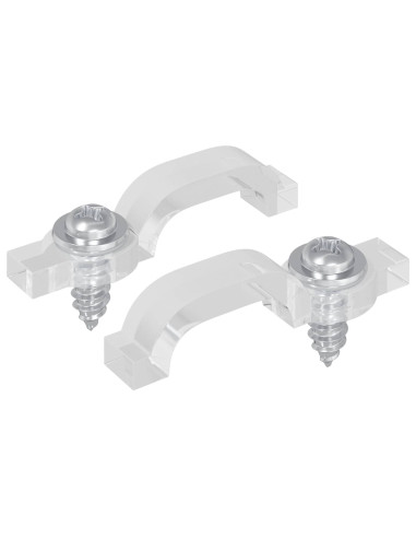 Clip per Striscia LED 2 pcs Trasparente 23,8 x 7,3 x 4,3 mm
