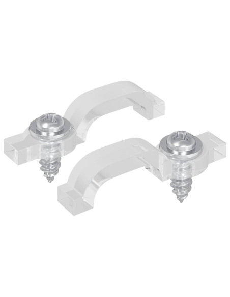 Clip per Striscia LED 2 pcs Trasparente 23,8 x 7,3 x 4,3 mm