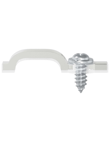Clip per Striscia LED 2 pcs Trasparente 23,8 x 7,3 x 4,3 mm