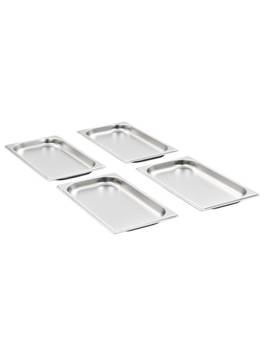 Contenitori Gastronorm 12 pz GN 1/3 20 mm in Acciaio Inox