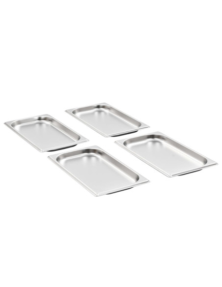 Contenitori Gastronorm 12 pz GN 1/3 20 mm in Acciaio Inox