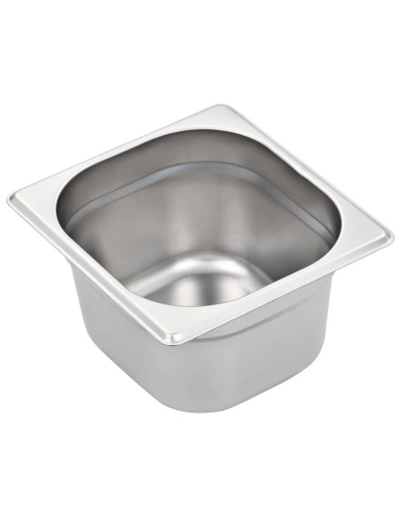 Contenitori Gastronorm 12 pz GN 1/6 100 mm in Acciaio Inox