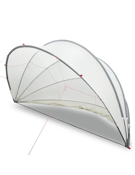 Dome Piscina Grigio e arancione 430 x 430 x 210 cm