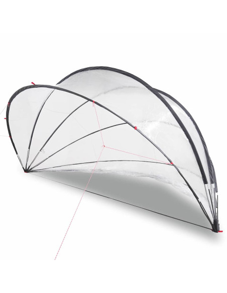 Dome Piscina Trasparente 430 x 430 x 210 cm PVC