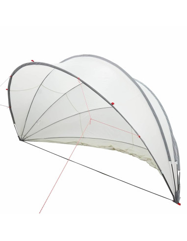 Dome Piscina Grigio e arancione 472 x 460 x 229 cm