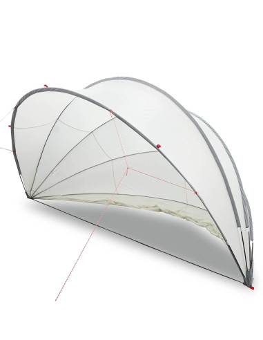 Dome Piscina Grigio e arancione 472 x 460 x 229 cm