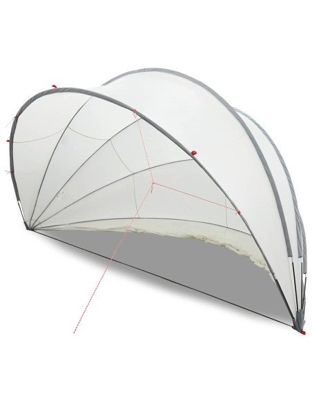 Dome Piscina Grigio e arancione 500 x 500 x 236 cm